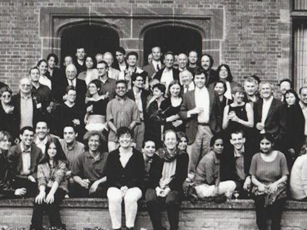 Group photo outside Girton College