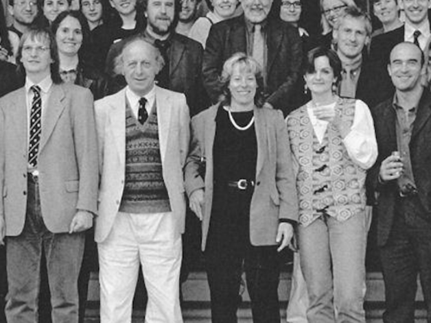Group photo outside Girton College