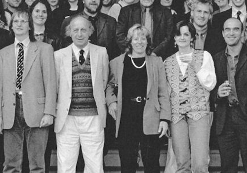 Group photo outside Girton College